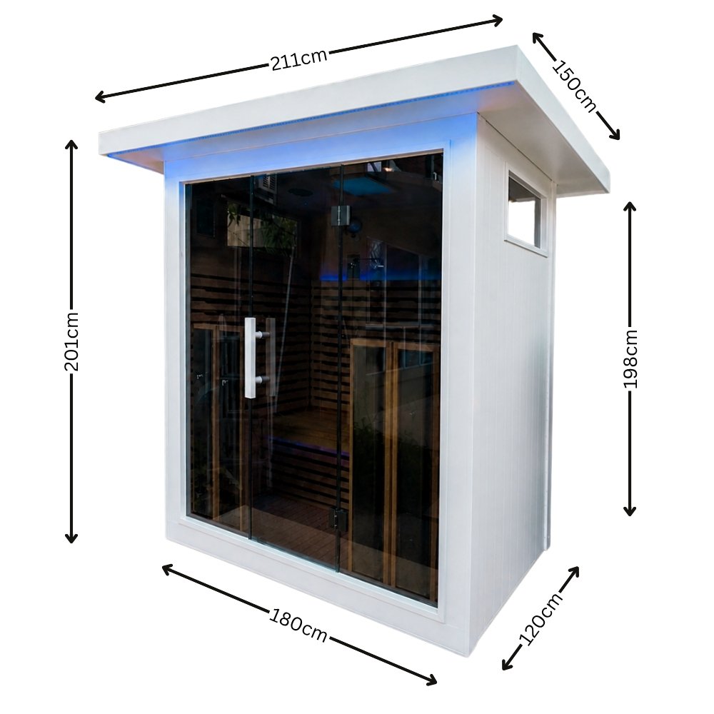 La Mar 4 Outdoor Sauna dimensions