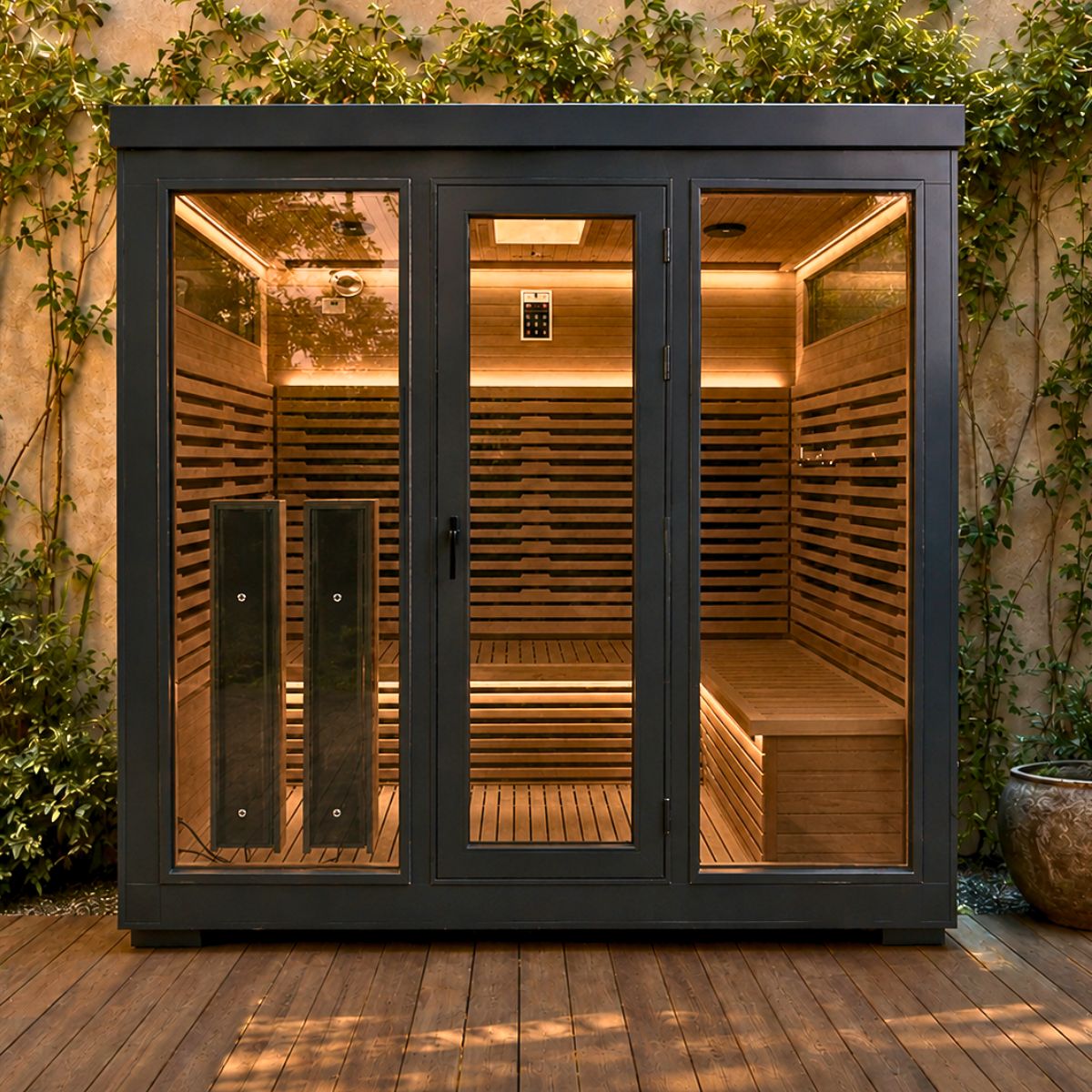 Bella 5 Black outdoor infrared sauna 