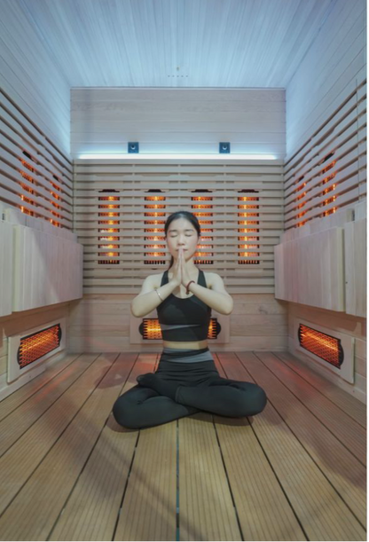 hot yoga in a Sauna 