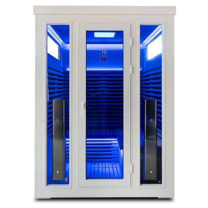 3 Person White Outdoor Infrared Sauna Bella Deluxe