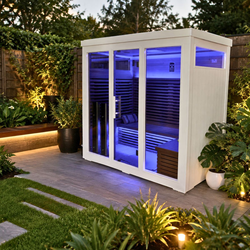 Bella 5 White Outdoor Infrared Sauna 